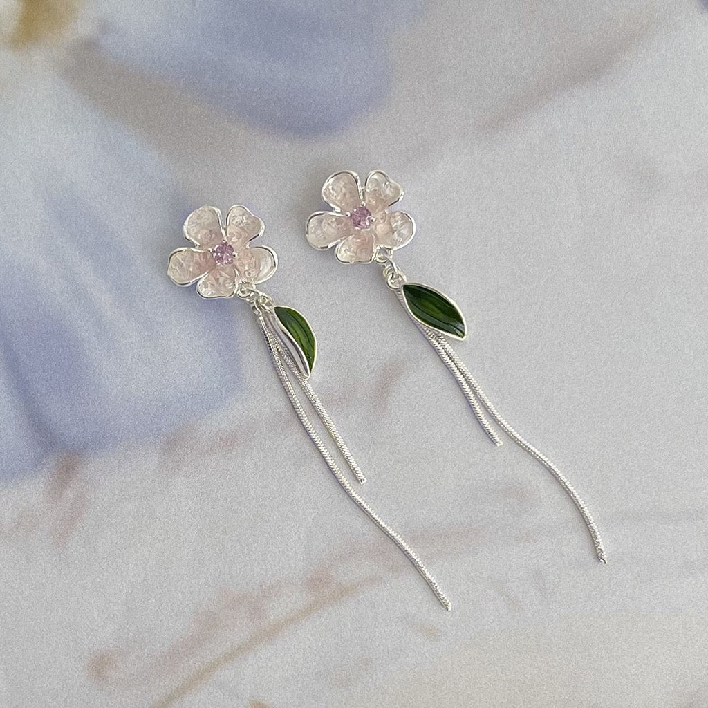 Glass Blossom Drop Earrings| 
Spring Whisper Series