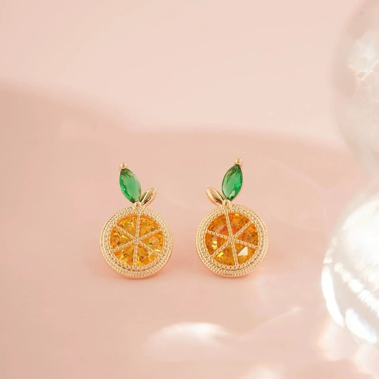 Mini Sparkly Citrus Stud Earrings | Foodies