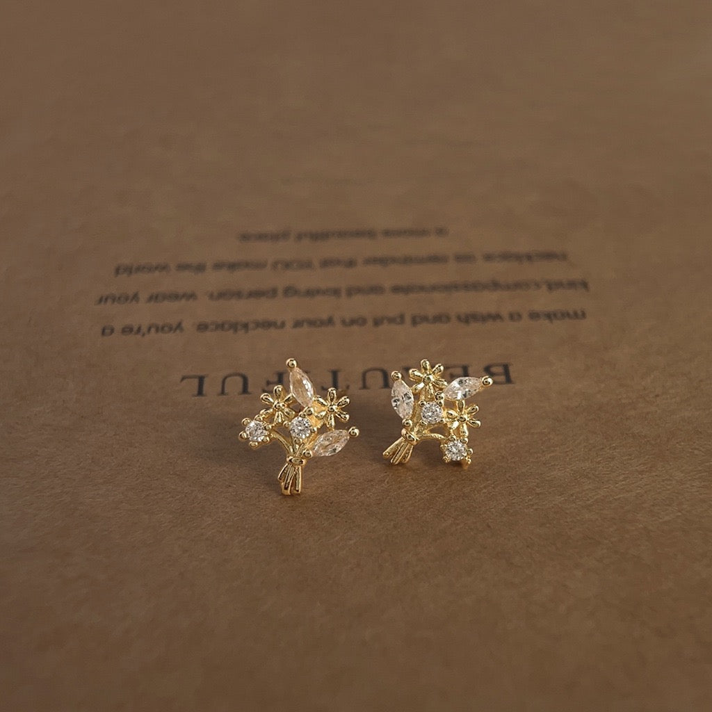 Mini Golden Bouquet Studs