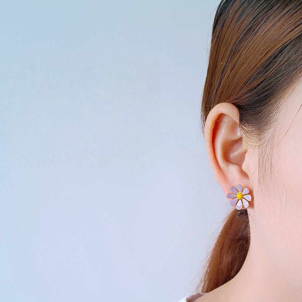Daisy Enamel Studs
