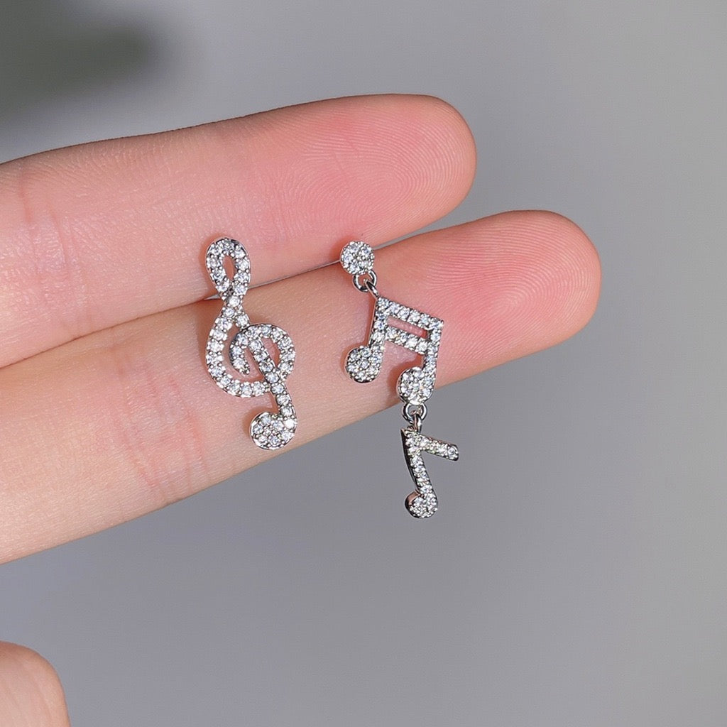 Asymmetrical Note & Clef Studs