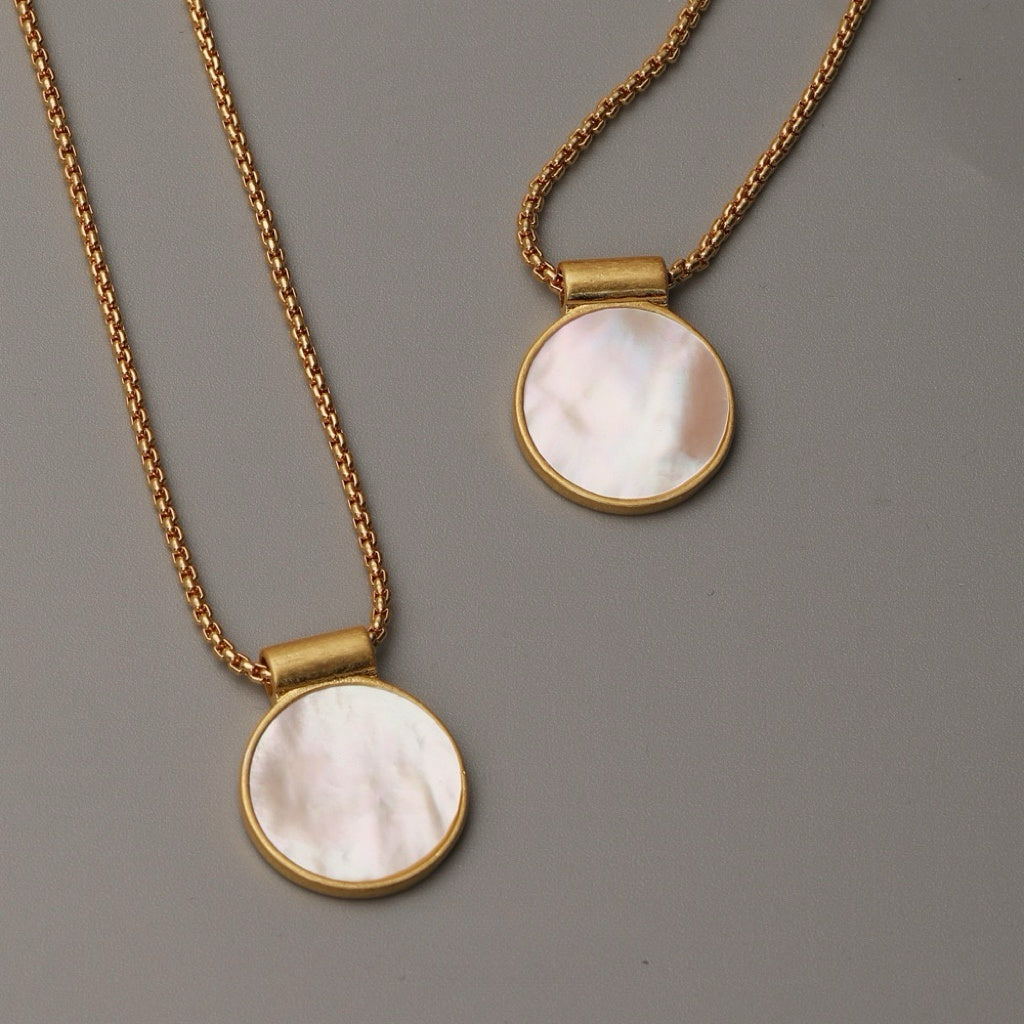 Mother-of-Pearl Medallion Necklace