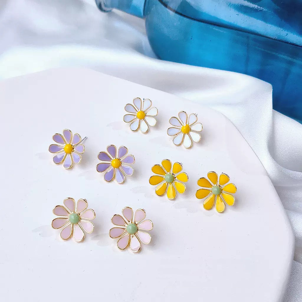 Daisy Enamel Studs