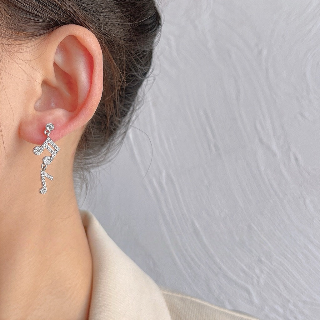 Asymmetrical Note & Clef Studs