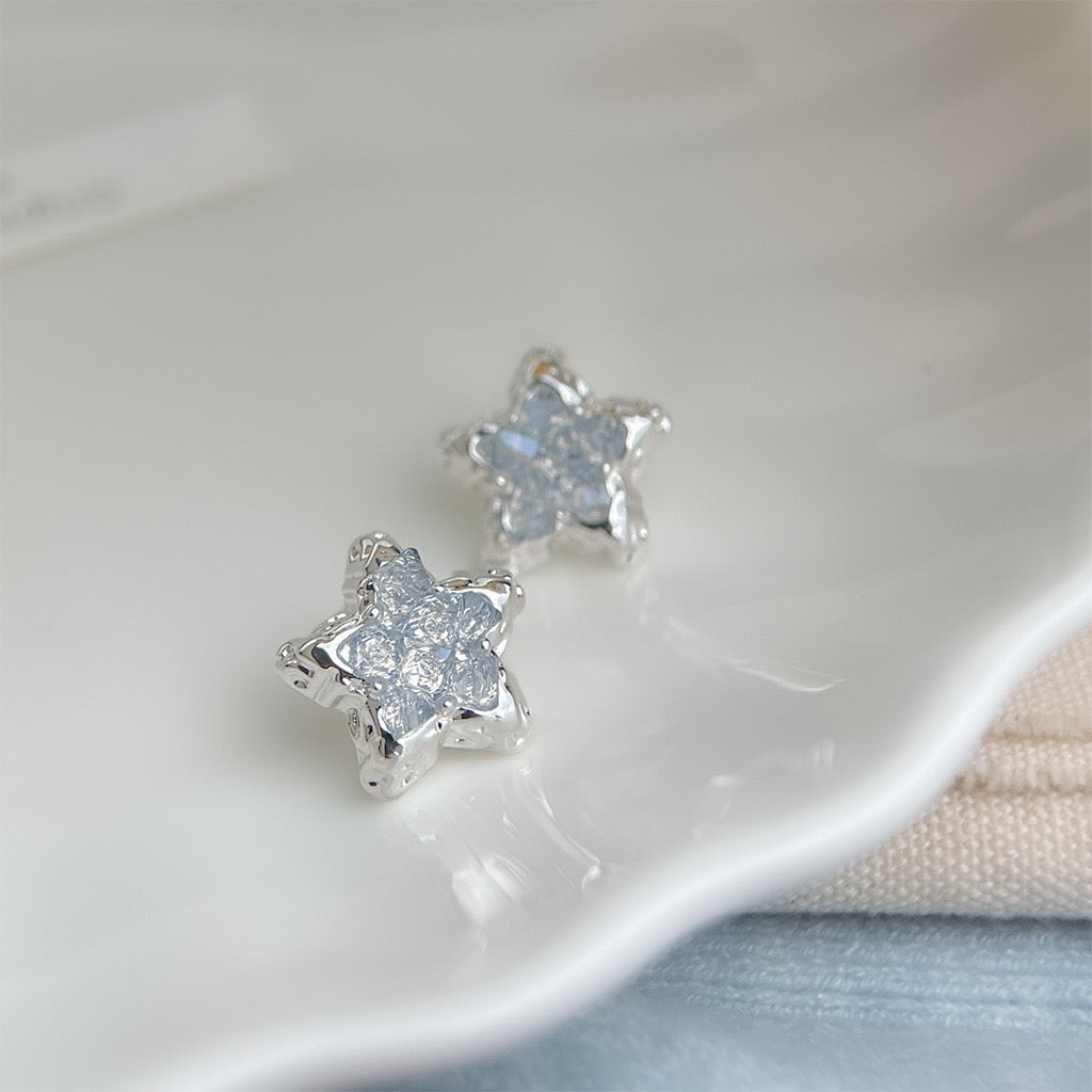 Crystal Ice Star Studs