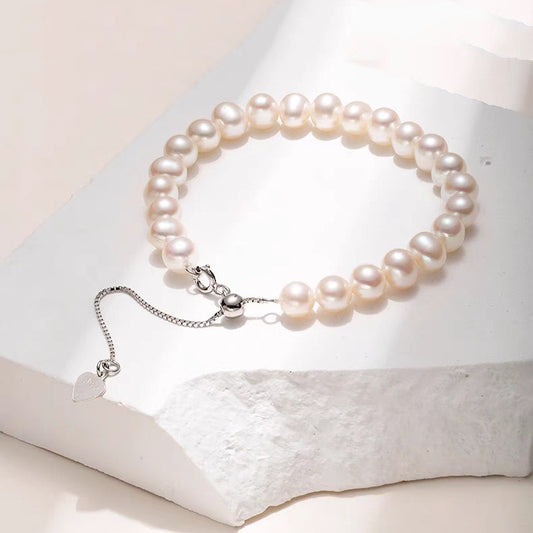 Cherry Blossom Pink Freshwater Pearl Bracelet (4–5mm)