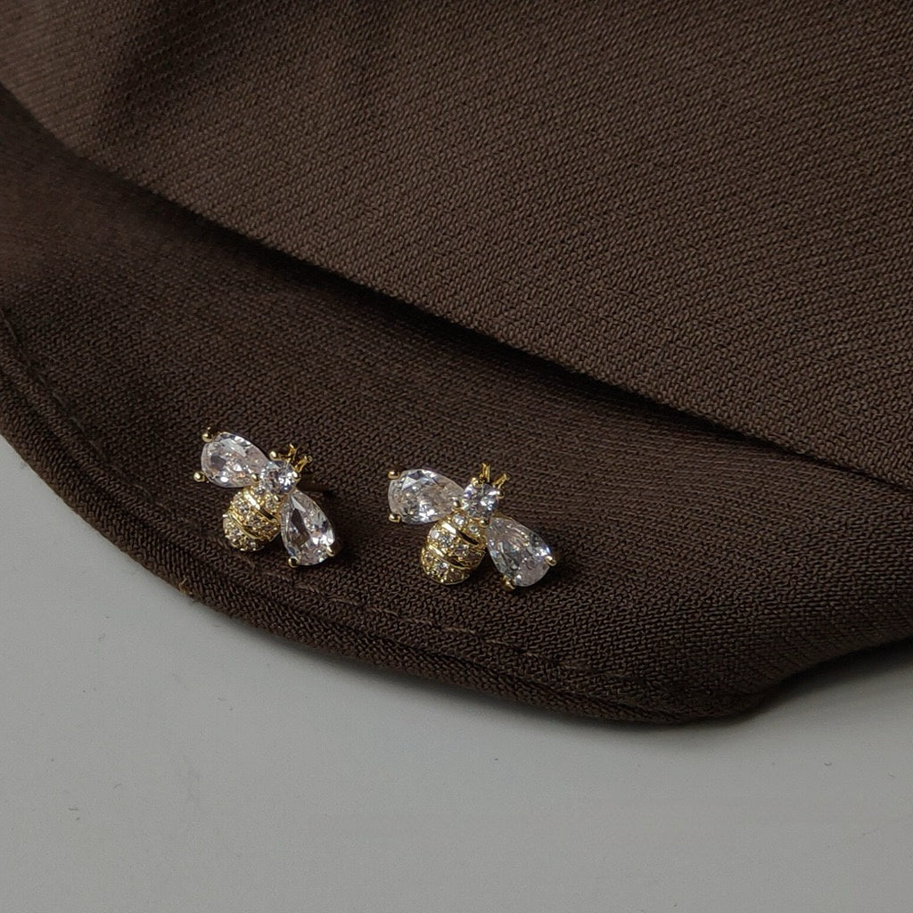 Crystal Bee Studs