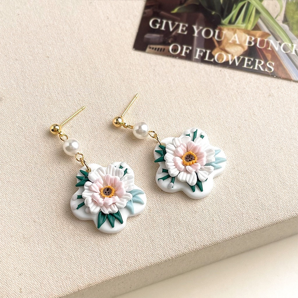 Spring Bloom Polymer Clay Earrings