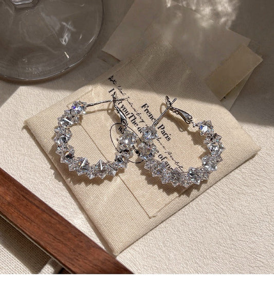 Crystal Cluster Hoops
