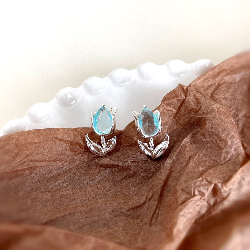 Tulip Bloom Earrings | Garden-Inspired Sparkle