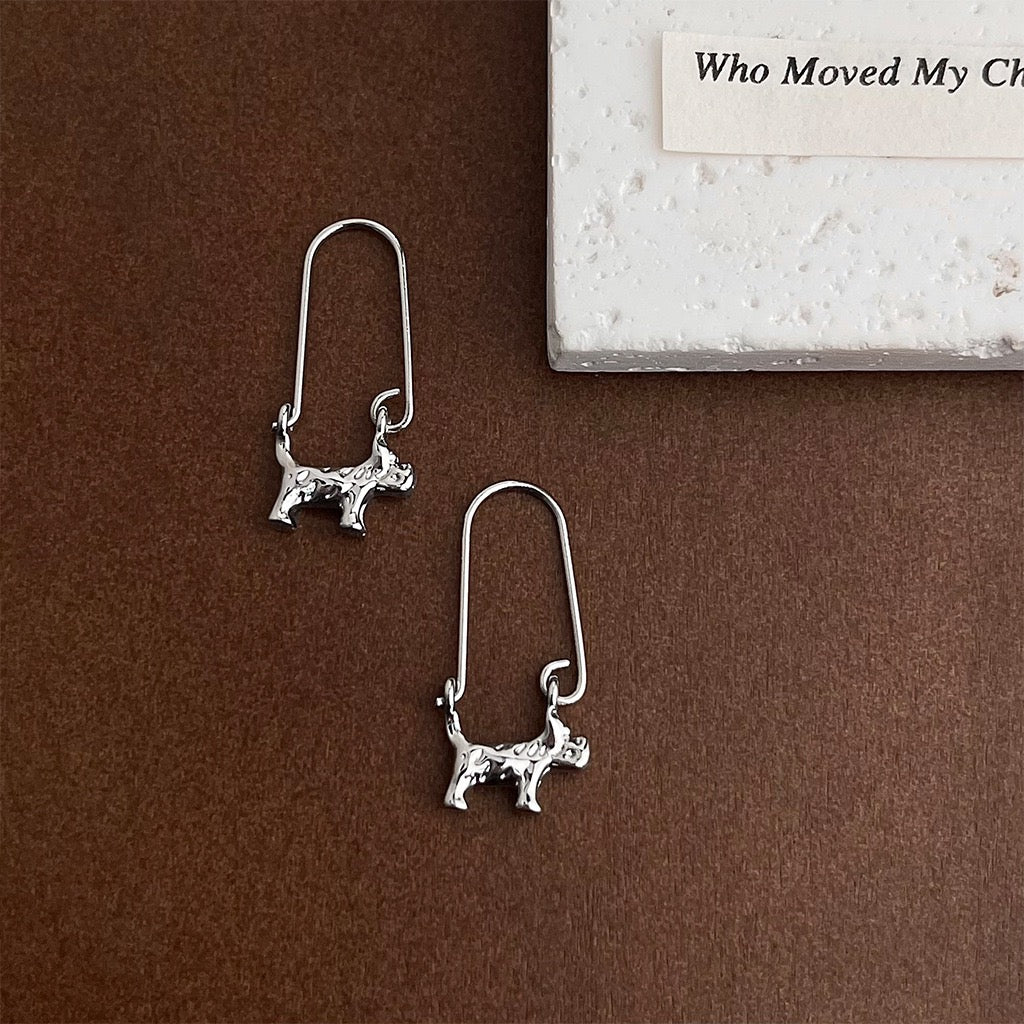 Schnauzer Stroll Drop Earrings