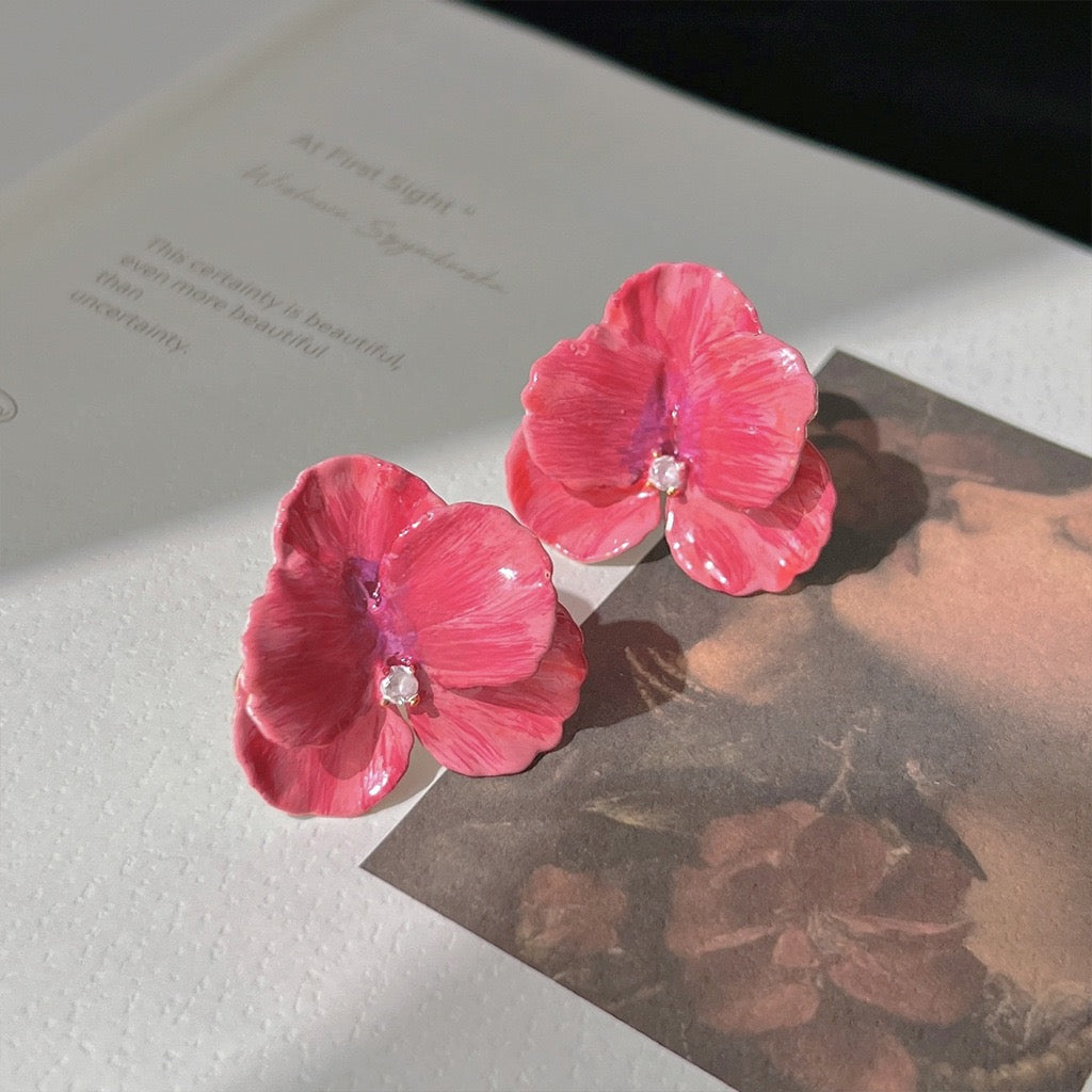 Petal Bloom Enamel Studs