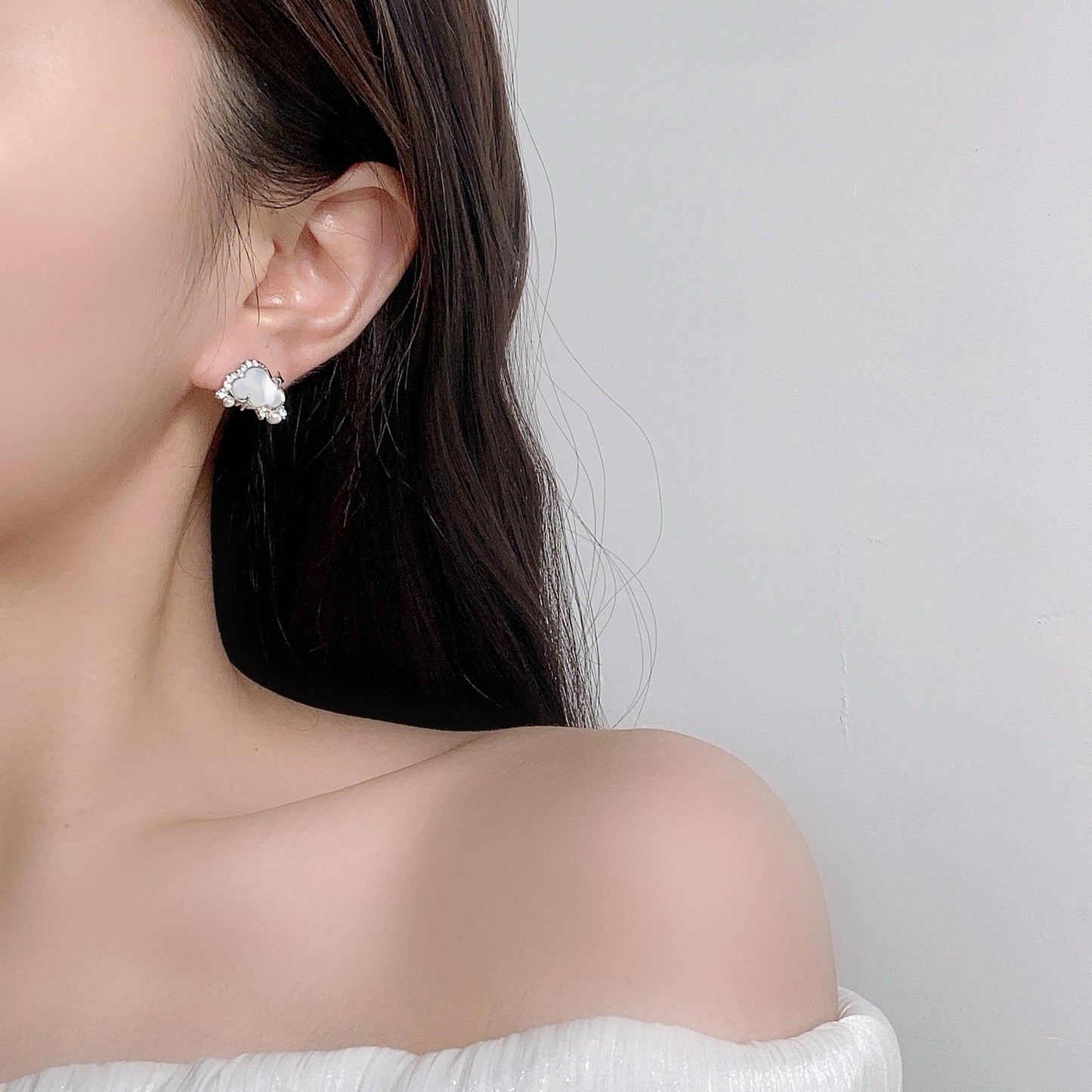 925 Silver Freshwater Pearl Earrings – Moon & Cloud Dreamscape