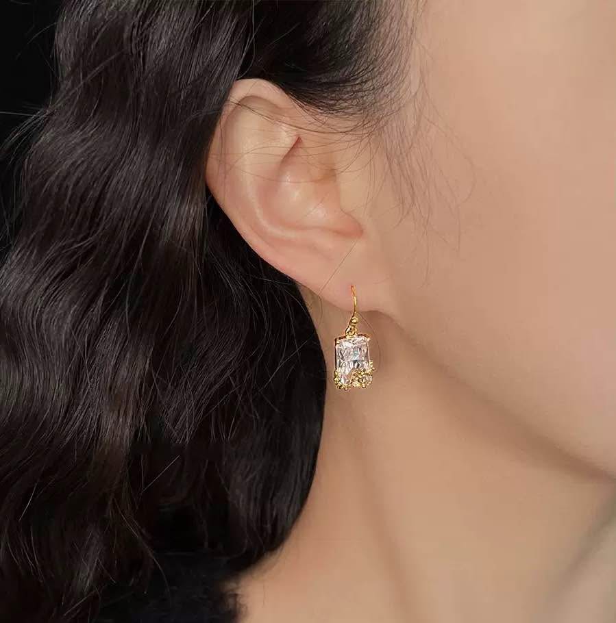 Crystal Bloom Drop Earrings