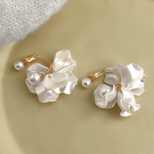 Pearl Bloom Drop Earrings