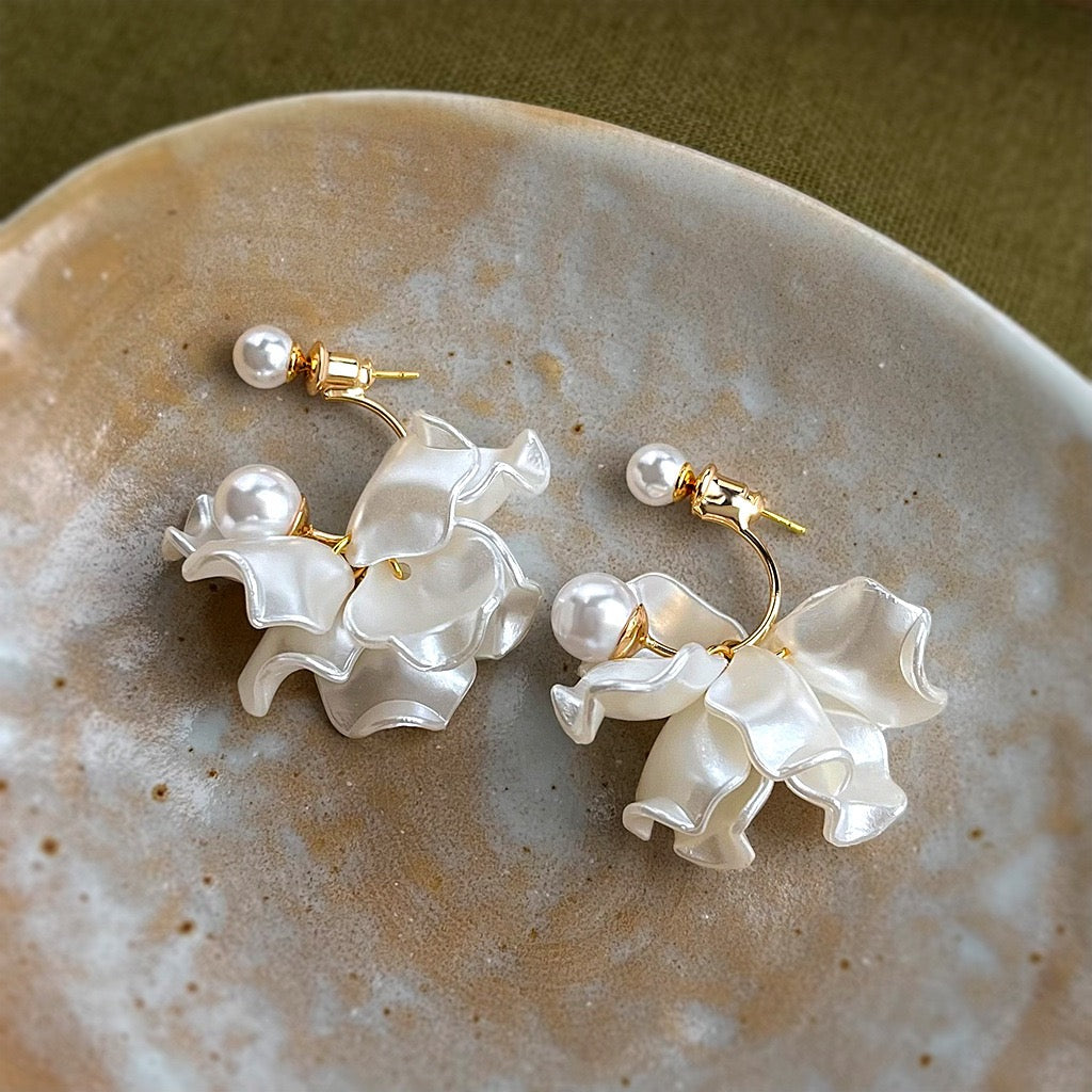 Pearl Bloom Drop Earrings