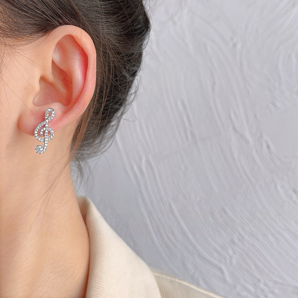 Asymmetrical Note & Clef Studs