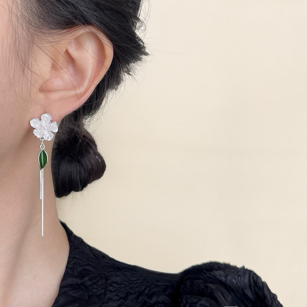 Glass Blossom Drop Earrings| 
Spring Whisper Series