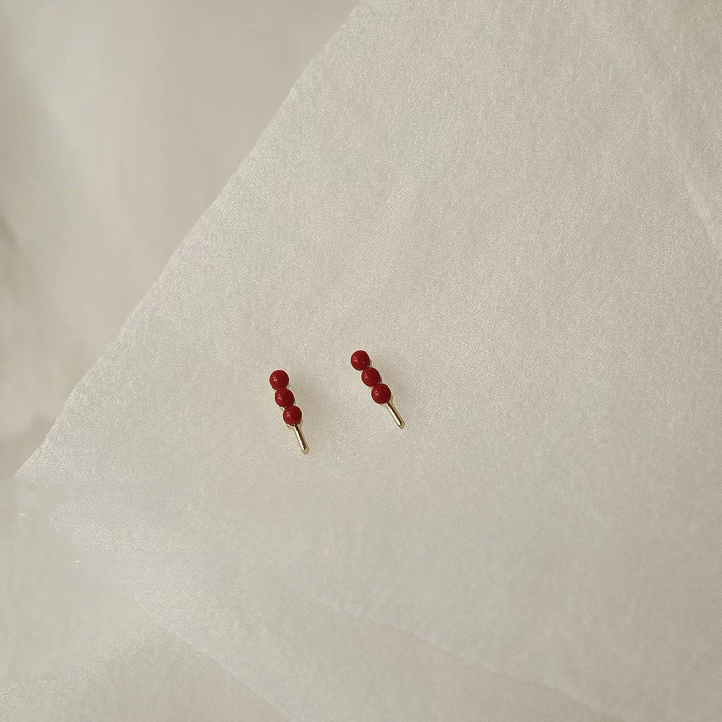 Mini Tanghulu Stud Earrings