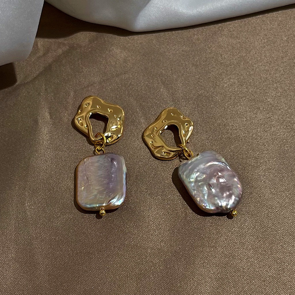 Baroque Rectangle Pearl Drops
