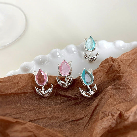 Tulip Bloom Earrings | Garden-Inspired Sparkle