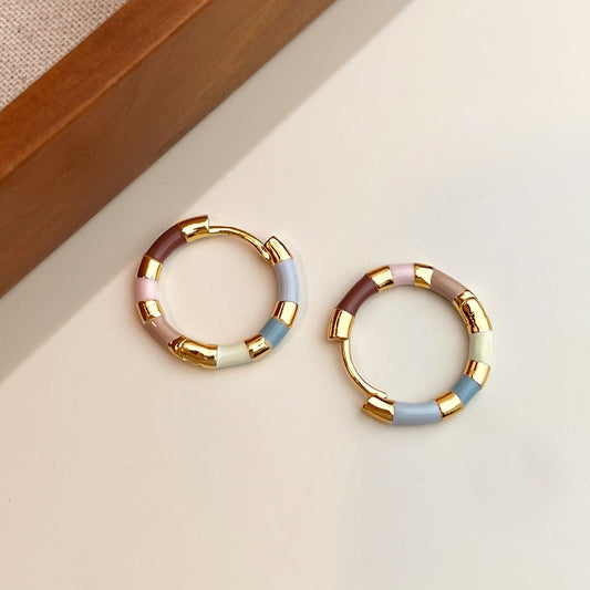 Candy Loop Enamel Hoops