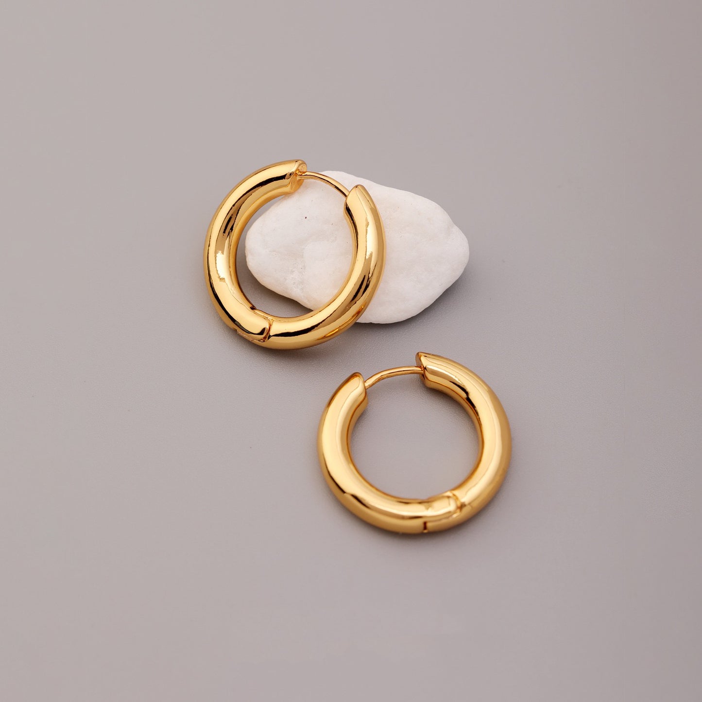 Golden Classic Huggies (18K gold electroplated)