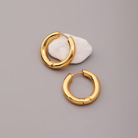 Golden Classic Huggies (18K gold electroplated)