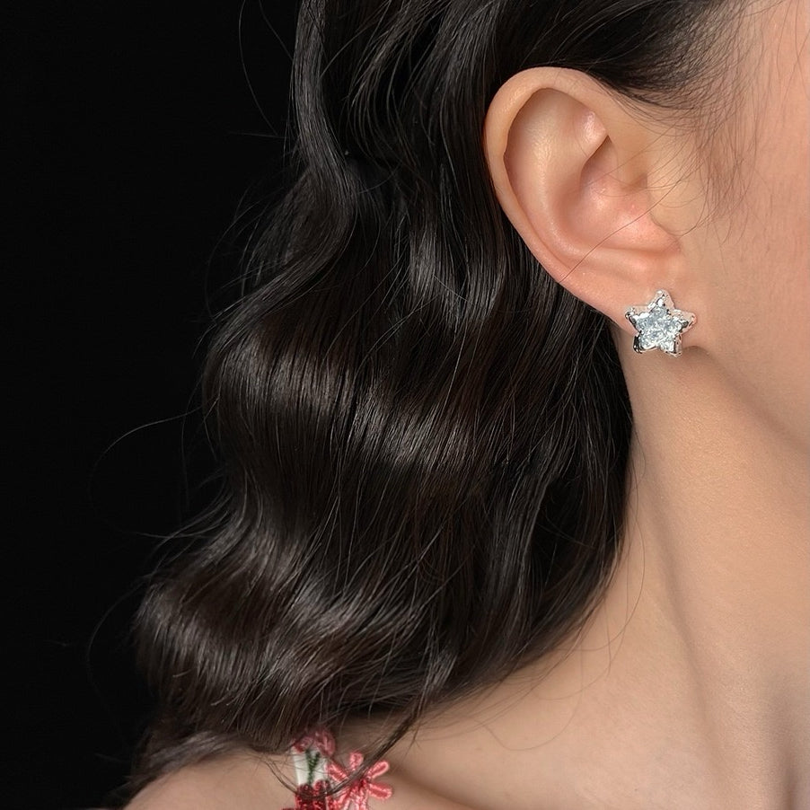 Crystal Ice Star Studs