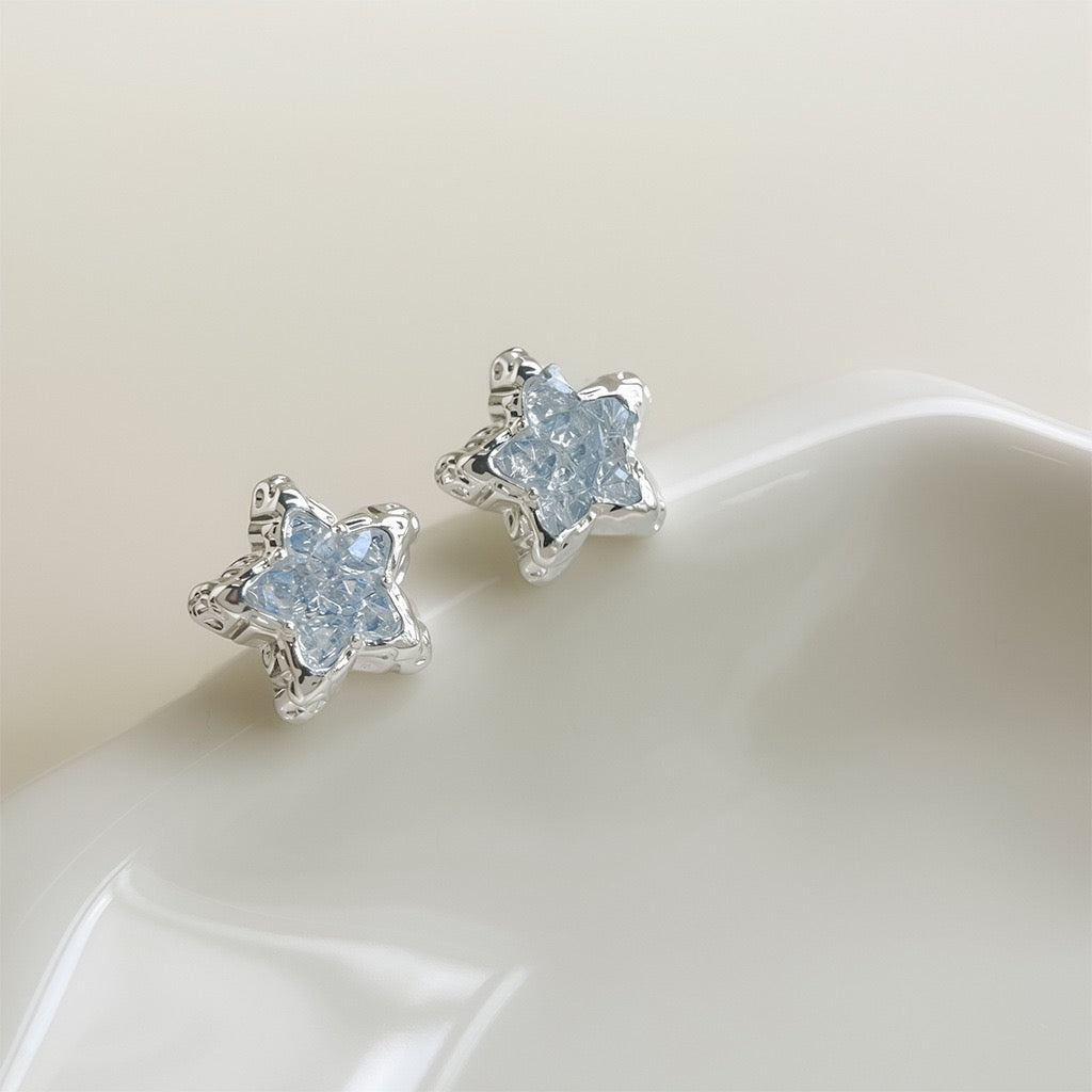 Crystal Ice Star Studs