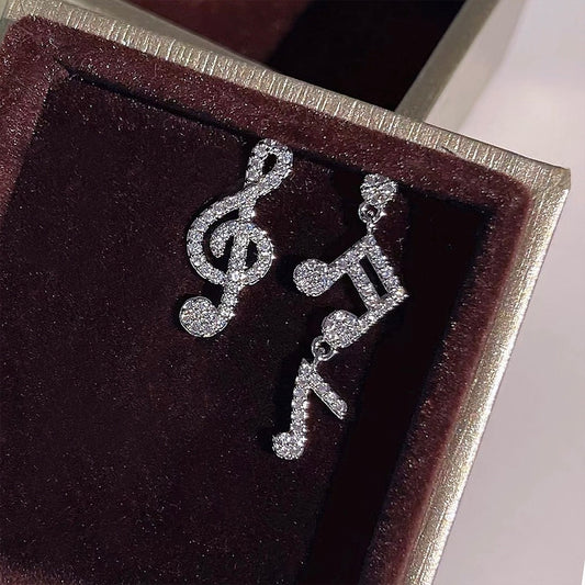 Asymmetrical Note & Clef Studs