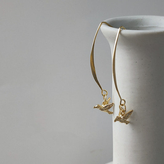 Hummingbird Threader Earrings