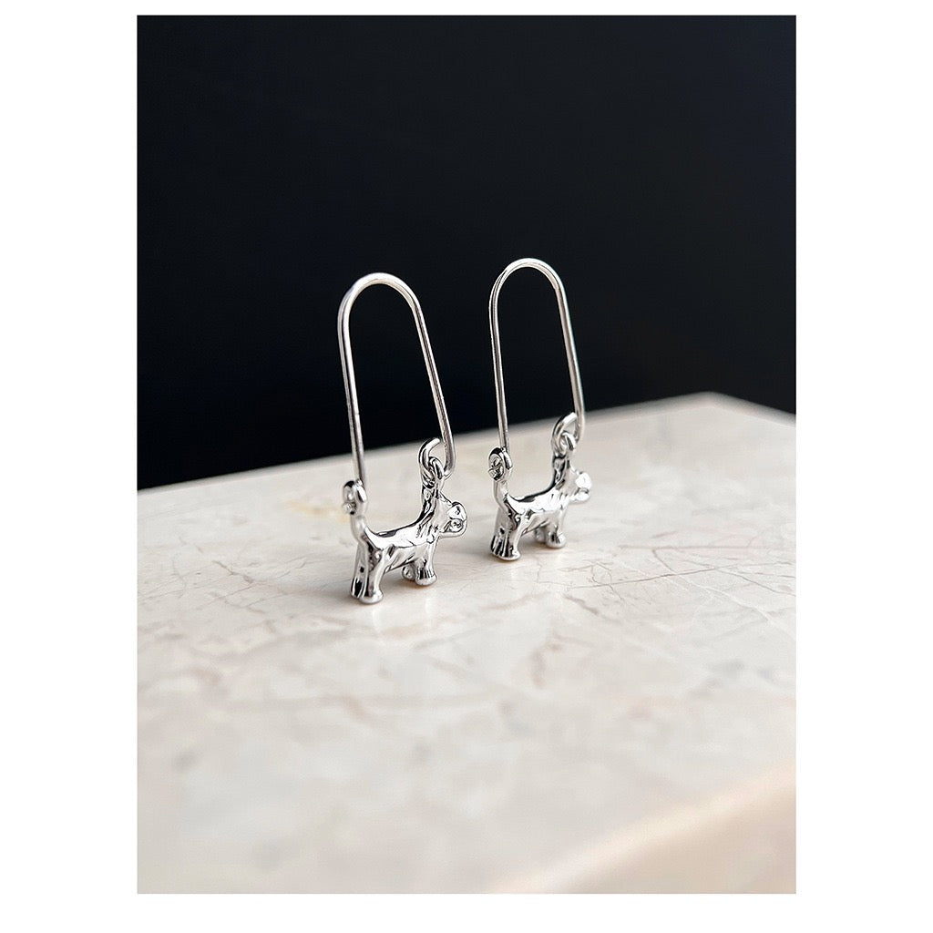 Schnauzer Stroll Drop Earrings