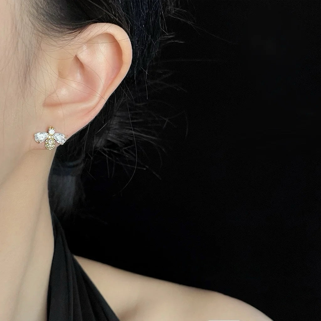 Crystal Bee Studs