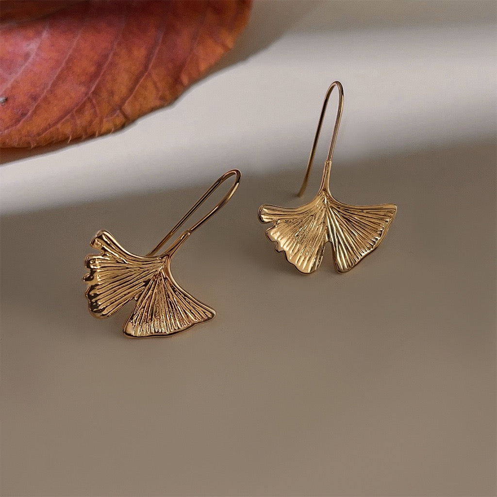 Ginkgo Leaf Earrings