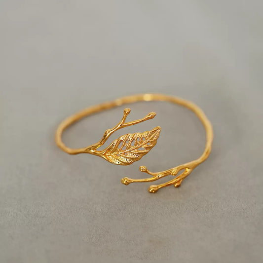 Golden Leaf Branch Cuff