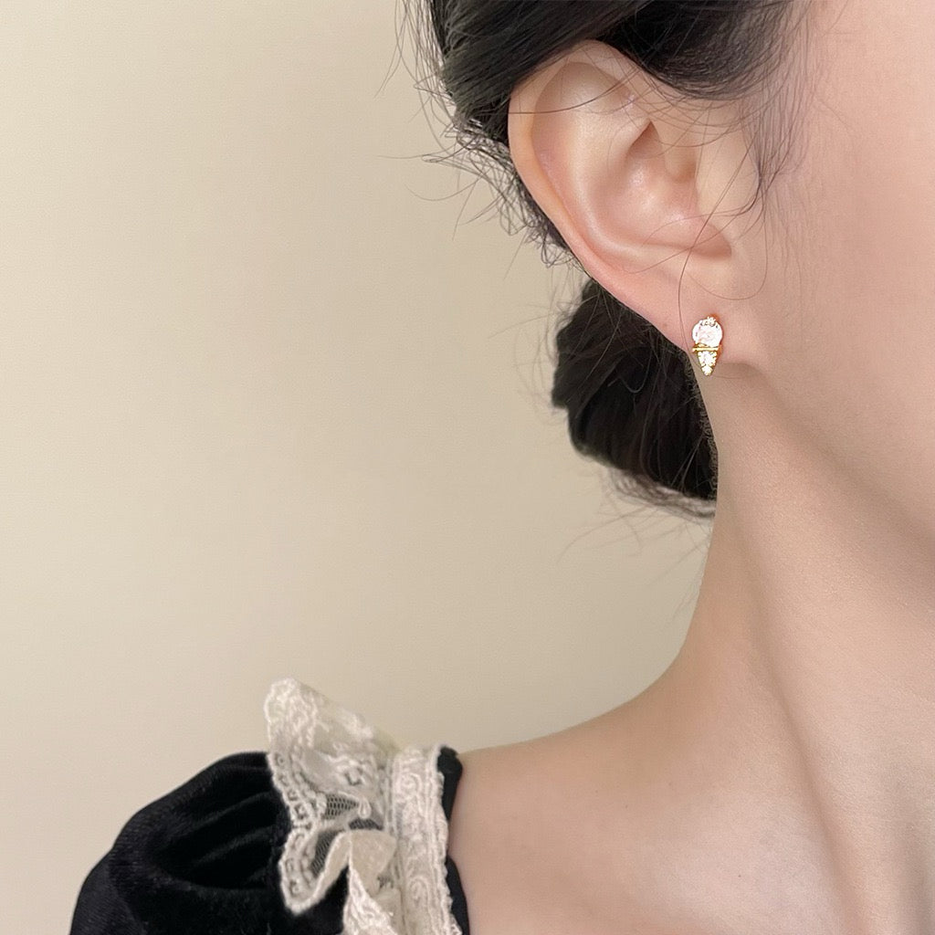 Mini Ice Cream Cone Earrings