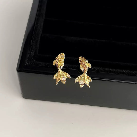 Mini Goldfish Stud Earrings