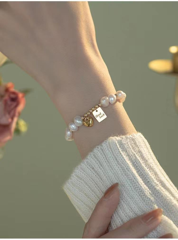“Good Luck” Freshwater Pearl Bracelet | Pearl Glow