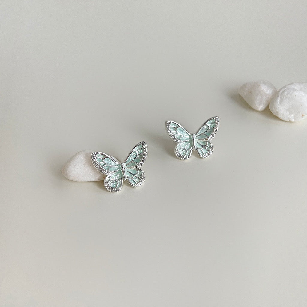 Mint Mambo Butterfly Studs
