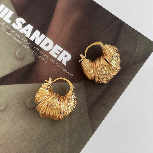 Golden Croissant Hoops | Retro Baked Charm